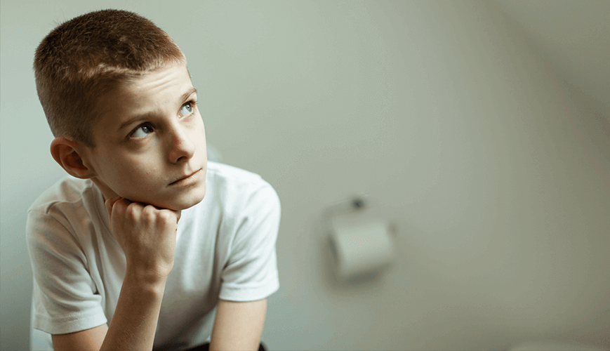 Young Boy in Restroom