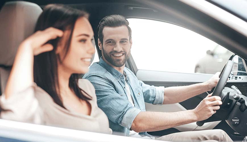 Couple Sitting in Traffic
