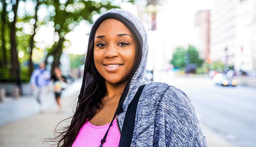 Woman Taking Selfie in Athletic Apparel
