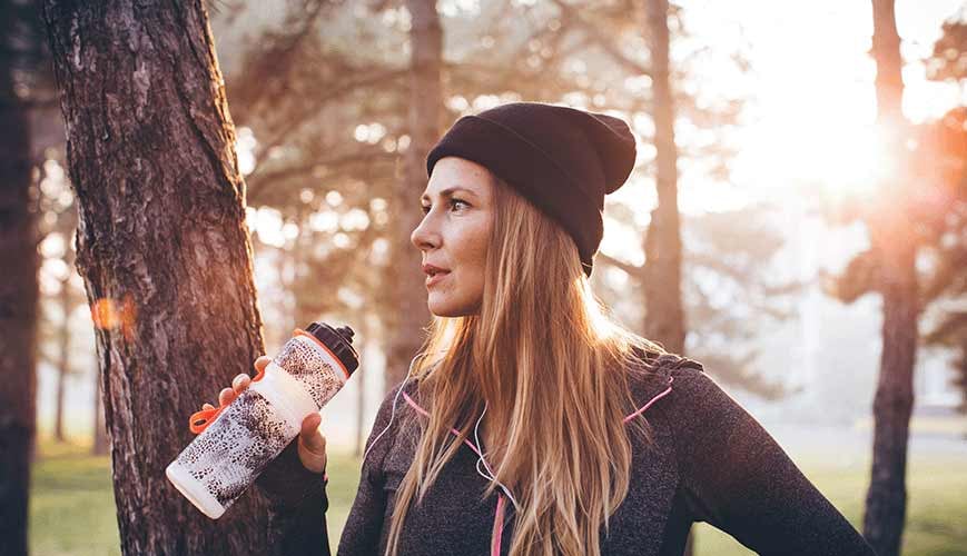 Healthy Lifestyle Woman Drinking Water